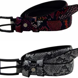 Women Multicolor Artificial Leather, Synthetic Belt-image-90