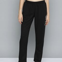 Women Solid Black Track Pants-image-17