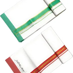 JUPALAW 2METERS TRENDY & TRADITIONAL COTTON 2METERS FANCY DHOTI WITH GAMCHA Solid Men Dhoti-7