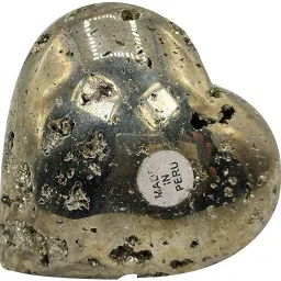 Natural Golden Peru Pyrite Heart 100 to 150grams Regular Asymmetrical Rock, Quartz, Crystal Stone-picture-18