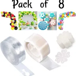 Balloon Decorating Strip Kit (1 balloon tape strip(5ft/Pcs with 110 holes),1 glue craft point(100/pcs) and 6 x balloons holder clip Balloon flower clip for party,wedding,birthday-picture-25