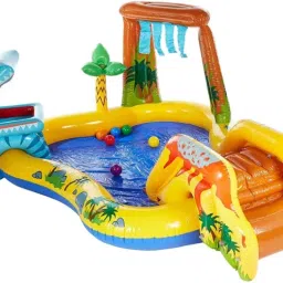 Play Center (IND*55) Inflatable Swimming Pool (with Free Air Pump) Inflatable Swimming Pool-15