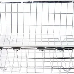 Stainless Steel Kuda/Dish Drainer Rack/Utensils Holder, Rectangle, Big, 64x46x20 cms (LxBxH) Steel Fruit & Vegetable Basket-image-25