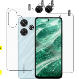 BOMGUARD Front and Back Tempered Glass for Redmi 13 5G With Camera Lens Protector image 2