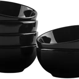 Melamine Vegetable Bowl black vegetable bowl serving bowl (220 ml) Disposable-image-78