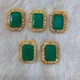 Pack of 5 Pieces Embroidery Stones Material | Shiny Sew on Rhinestones Gem Stone-image-78