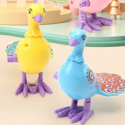 2 Pcs Jumping Peacock Bird Wind Up Toy Key Operated Crawling Walking Peacock Toy Rattle-18