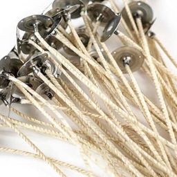 Candle Making Wick, Wax Coated Candle Wicks Thread, 100 Pieces, 5 inches, White Cotton Wick-image-17