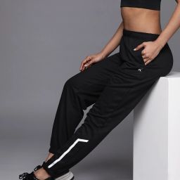 hrx by hrithik roshan Women Solid Black Track Pants-picture-30