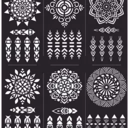 HEENA MEHANDI TATTOO STENCIL STICKER DESIGN-23
