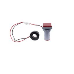 Red AC50-500V 0-100A 0- 100Hz 22mm AD16-22AVHz Square LED Voltage Current Hertz 3 In 1 Indicator with transformer image 3
