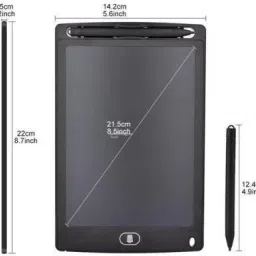 cosmetocity Portable LCD Writing Board Slate Drawing Record Notes Digital Notepad with Pen Handwriting Pad Paperless Graphic Tablet (Black) image 3