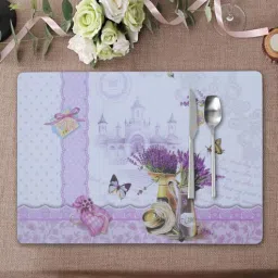 a vintage affair (Set of 6) Lavender Butterfly Purple Colour Polypropylene Table Placemat-picture-6