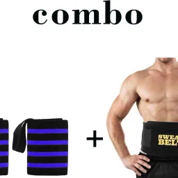 Wrist Band & Sweat Belt Fitness for Exercise & Workout Unisex Shapewear Combo Fitness Accessory Kit Kit-image-58