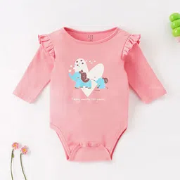 Ed-a-Mamma Baby Infants Girls Printed Full Sleeves Cotton Bodysuit-image-113