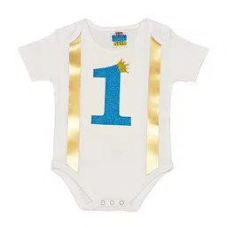TINY MINY ME Infant Boys Typography Printed Cotton Bodysuit-picture-6