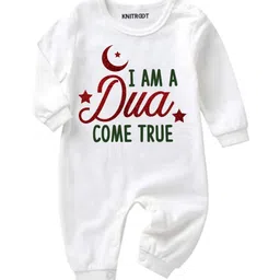 KNITROOT Infants White Printed Cotton Bodysuit-image-81