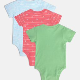 MINI KLUB Mto Infant Boys Pack Of 3 Printed Cotton Bodysuit-image-92