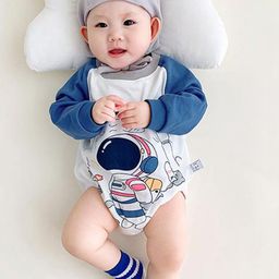 StyleCast Infants Boys Blue Graphic Printed Cotton Bodysuits-image-121