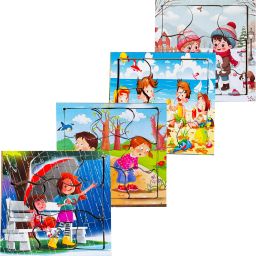 Learning & Educational Toy for Cognitive Development 4 Seasons Puzzle for Kids-image-54