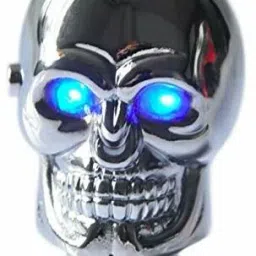 3D Skull Head Blue Finish Eye LED Light Car Manual Gear Shift Knob Shifter Lever Gear Knob-21