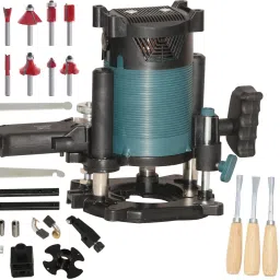 Multi-function Carving, Trimming, Slotting Machine, Tools ER12 Electric Router with 6‑Pc Chisel Set & 5 Accessory Tools Rotary Tool-3