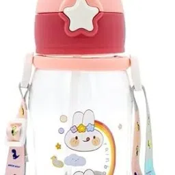 Fun Cartoon Design SHIPPER Water Bottle with Straw-19