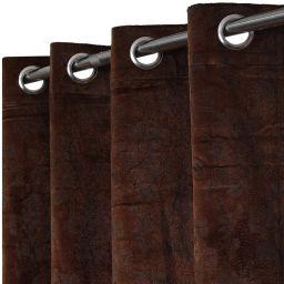 152 cm (5 ft) Velvet Room Darkening Window Curtain Single Curtain-19