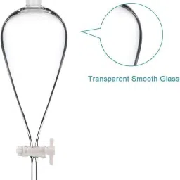 rawal Borosilicate Glass Separating Funnel with Stop Cork and Glass Stopper (1000 ml) Borosilicate Glass Funnel Set image 3