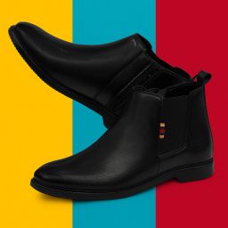 Geniune Synthetic leather,Trendy,Outdoor Partwear Chelsea Boots for Everyday Boots For Men-image-64