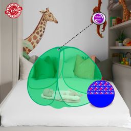 Polyester Kids Washable Tent Baby Mosquito Net Washable Polyester Foldable for Green Color Mosquito Net-picture-11