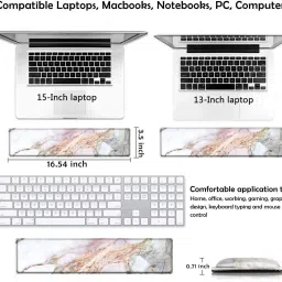 STORITE Mouse and Keyboard Pad with Wrist Rest Support Memory Foam Mousepad image 3