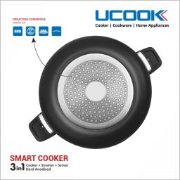 ucook By United Ekta Engg. Smart 3 in 1 Multipurpose All in one 5 L Induction Bottom Pressure Cooker image 2