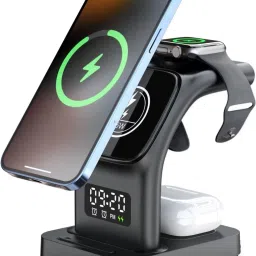 SKOON 3 in 1 Magnetic Wireless Charging Station for iPhone | Alarm Clock & Night Light Charging Pad-15