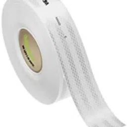 3M High Intensity Warning Retro Reflective Reflector Radium Conspicuity Sticker 50 mm x 6000 m White Reflective Tape-image-1