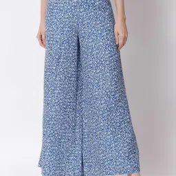Women Flared Multicolor Viscose Rayon Trousers-image-8