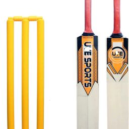 Kids Heavy wooden cricket bat with wickets set & 2 tennis ball size-5 Cricket Kit-image-70