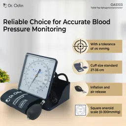 Dr. Odin OAS103 Aneroid Sphygmomanometer | Precision Blood Pressure Machine Tabletop with Large Dial, Adjustable Cuff, and Compact Design Bp Monitor image 2