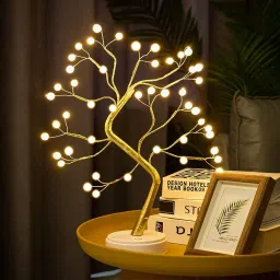 refulgix Bonsai Desk Tree LED Battery Powered or USB Adapter Top Decoration Table Lamp image 2