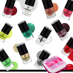 Trendy Quick-drying, Long-Lasting Gel Based Nail Polish Set of 12 Pcs 5ml each x 12 Pcs, MultiColor Combo (FREE NAIL WIPES)-0