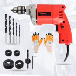 Heavy-Duty Electric Drill Machine with Multiple 100% Copper Winding HGCM529M1 Drill Machine with Wood Bits and Hole Saw Pistol Grip Drill-33