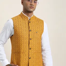 Self Design Men Waistcoat-picture-9
