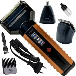 DMCFF Professional Rechargeable 3in1 Waterproof Beard Mustache Nose & Ear Trimmmer Fully Waterproof Grooming Kit 0 min Runtime 3 Length Settings-image-65