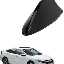 spreadx Shark Fin Roof Antenna Aerial ABS AM/FM Radio Signal for Civic 2019 - Black Whip Vehicle Antenna-picture-0