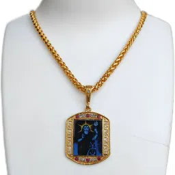 Masani Meldi ma pandent with New Rope Chain for mens and boys Gold-plated Alloy Pendant Set-image-72