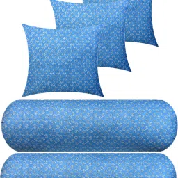3 Cushion And 2 Microfibre Floral Bolster Pack of 5-picture-17