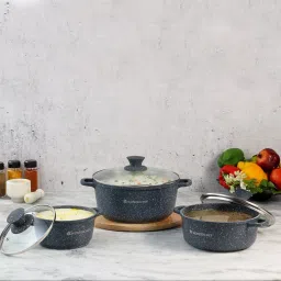 Granite Die-Cast Pack of 3 Cook and Serve Casserole Set-5