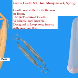 Traditional Cradle With Spring Holder and Mosquito Net (up to 15kg)-39