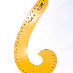 bharatss Tailor's Pattern Maker , Yellow French Curve and Arm Hole Curve Scale 3 pcs Drafting Kit image 4