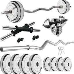 krx 20 kg Premium 20KG Steel Plate with One 3 Ft Curl and 1 Pair DM Rods Home Gym Combo-picture-29